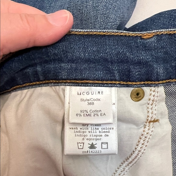 MCGUIRE DENIM SKIRT BUTTON FRONT A-LINE MIDI SIZE 30 - Picture 10 of 13